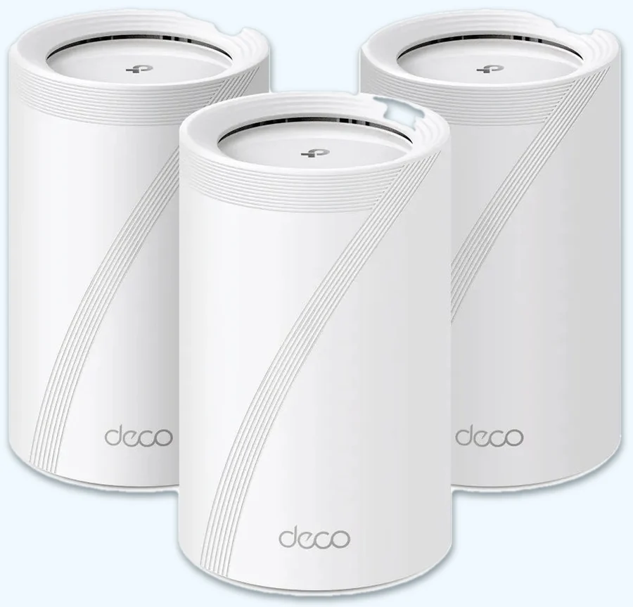 Drie TP-Link Deco BE65 mesh WiFi 7 punten uit het pakket Start